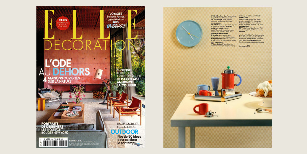 Le Mazagran bleu dans ELLE Décoration – Mai 2025