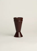 Tasse mazagran en céramique marron rouge sur fond blanc – Atelier Maison Quatre.